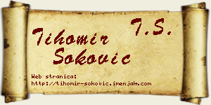 Tihomir Soković vizit kartica